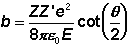 Der Zusammenhang zwischen Streuparameter und Streuwinkel bei Coulomb-Streuung